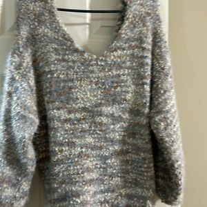 Multicolored, Scoop back sweater